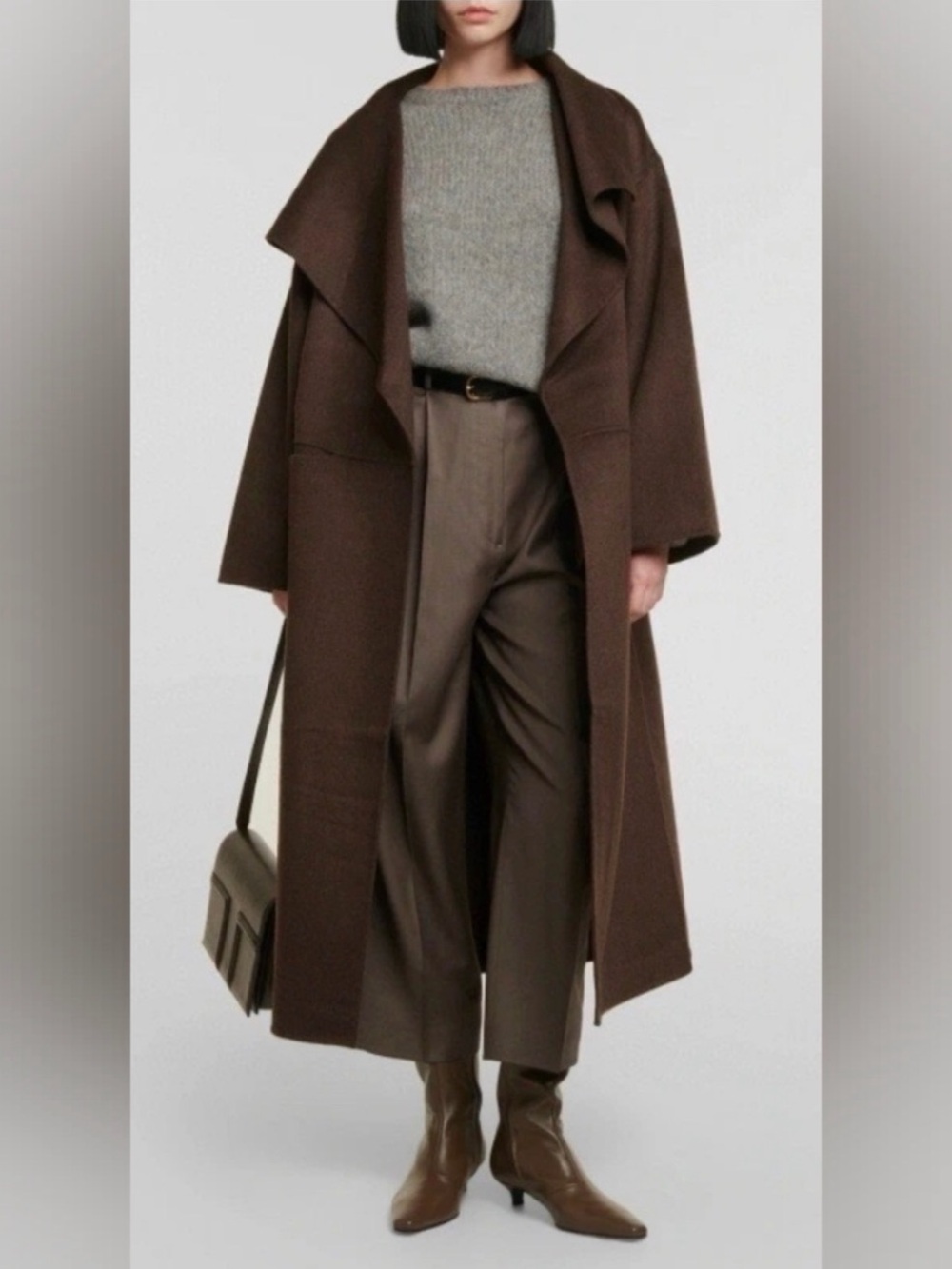 Toteme signature Women's Wool Wrap Coat - Brown